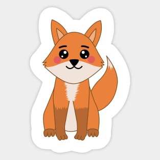 Cute Kawaii Orange Fox Sticker